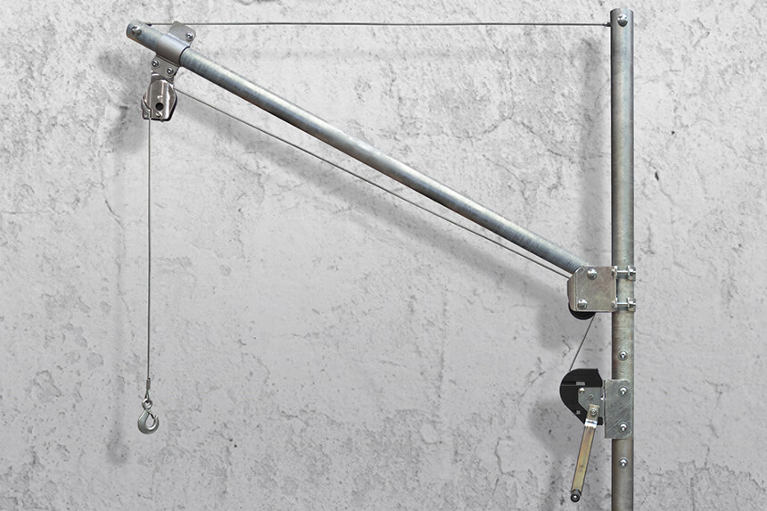 The accessories you will need (winch, pulley, cable)