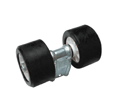 Double rollers Bi-material Ø100 black 30x30