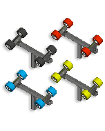 Balancer 4 rollers Ø100 on post 40