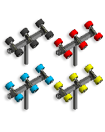 Balancer 6 rollers Ø100 on post 40