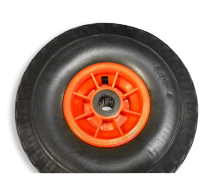 Roue chariot gonflable