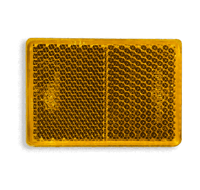 adhesive reflector rectangle orange