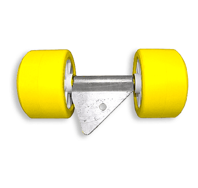 Double rollers 40x40 ø120 Yellow