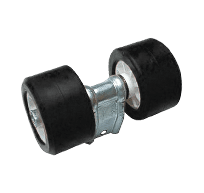 Double rollers Bi-material 40x40 ø120 black