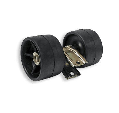 Double rollers 40x40 ø120 black