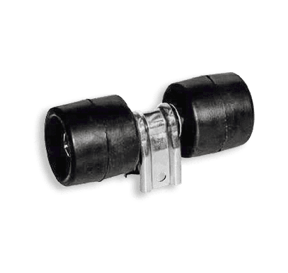 Double rollers 30x30 ø75 black