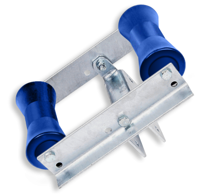 Double central Keel roller blue