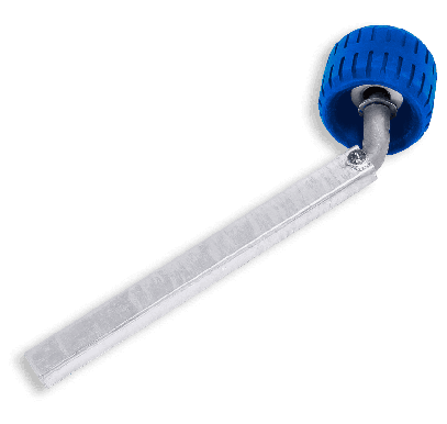 swerve blue roller on axle stand 40