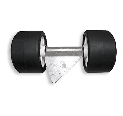 Double rollers Bi-material 40x40 ø100 black
