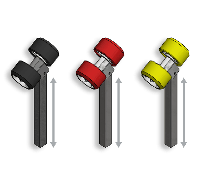 Double roller Ø120 on post 40