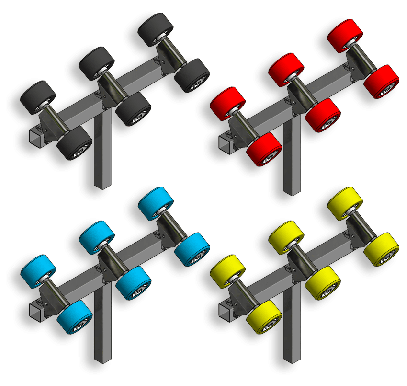 Balancer 6 rollers Ø100 on post 40