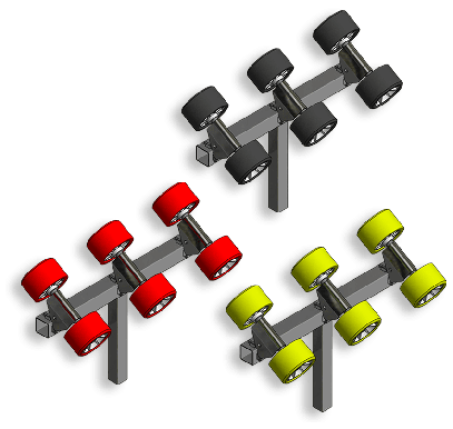 Balancer 6 rollers Ø120 on post 40