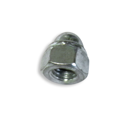 Brake nut M8 white zinc-plated