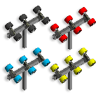 Balancer 6 rollers Ø100 on post 40